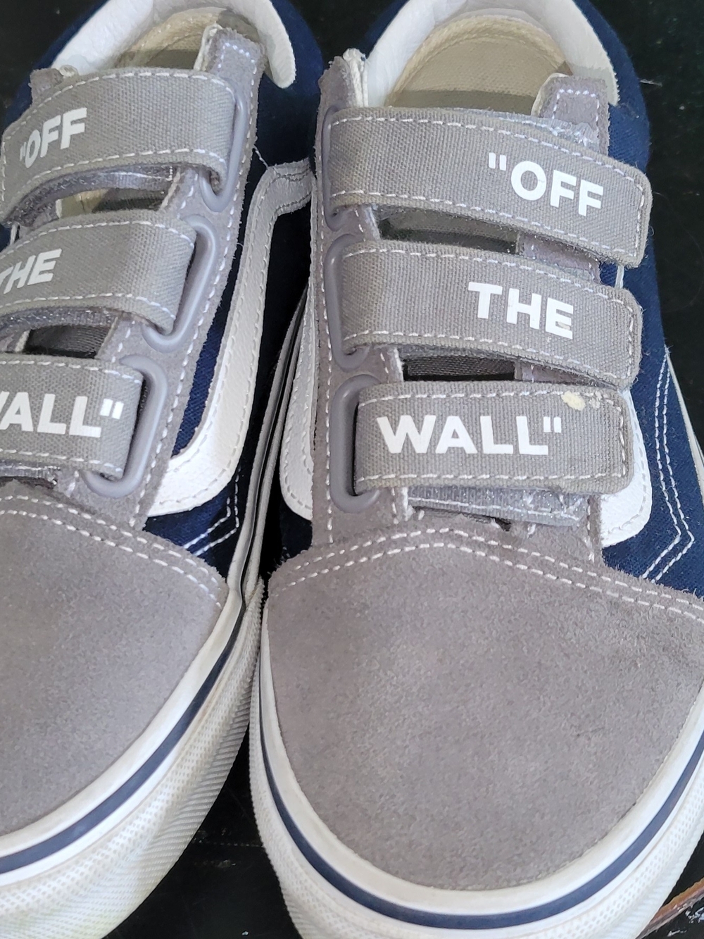 Vans Navy and Gray Velcro Skate Sneakers - Picture 5 of 8